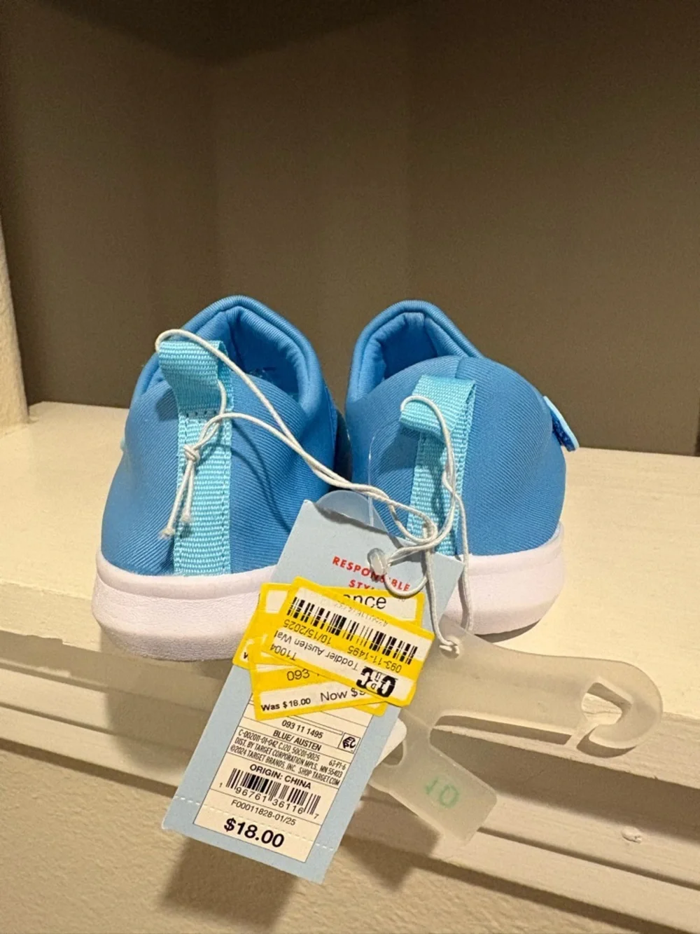 Cat And Jack Austen Slip-On Water Shoes Blue Non Marking Multiple Toddler Sizes